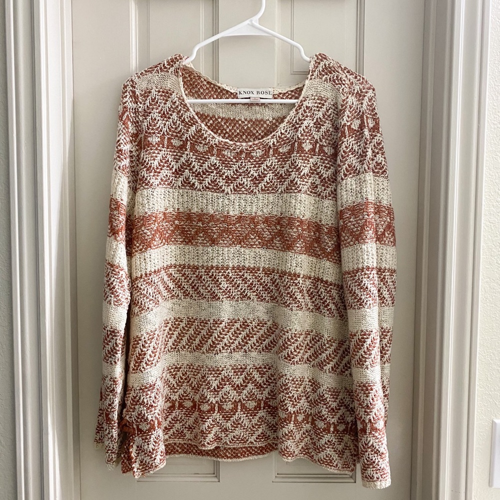 Maroon and cream sweat long sleeve